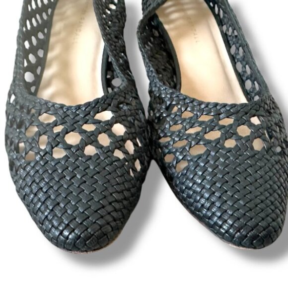 Loeffler Randall Imogene Black Woven Block-Heel Pumps Women's Size 9.5 Designer - Picture 5 of 13